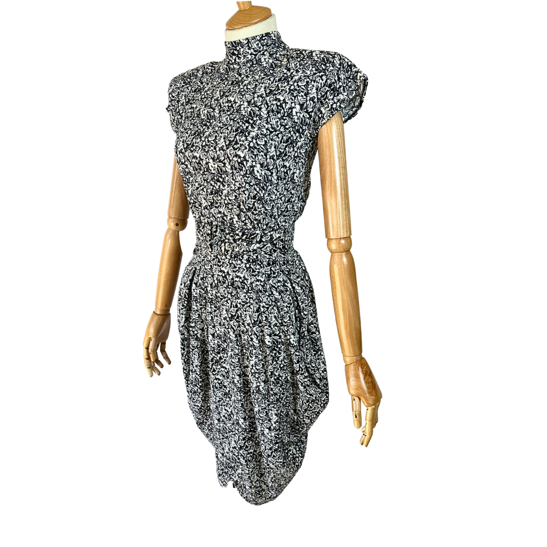 80s Floral Harem Style Dress