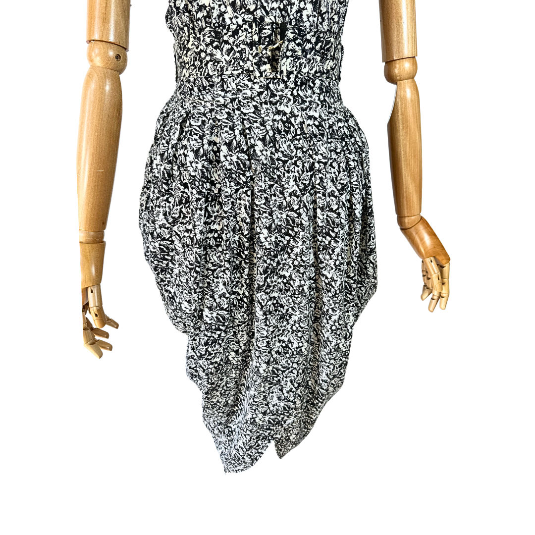 80s Floral Harem Style Dress