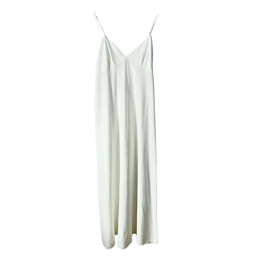 White vintage spaghetti strap maxi dress - XS