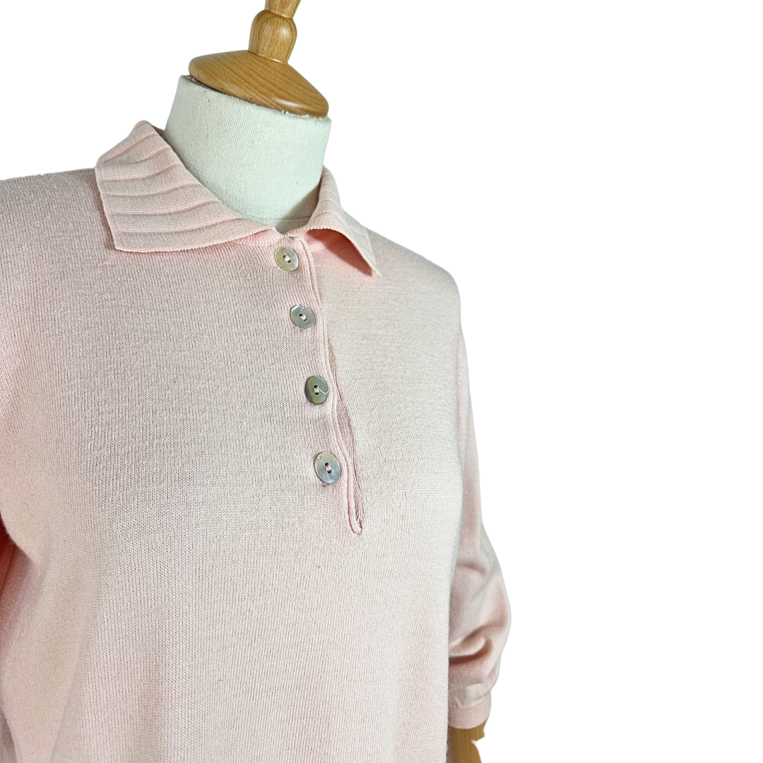 90s merino wool knit sweater - M