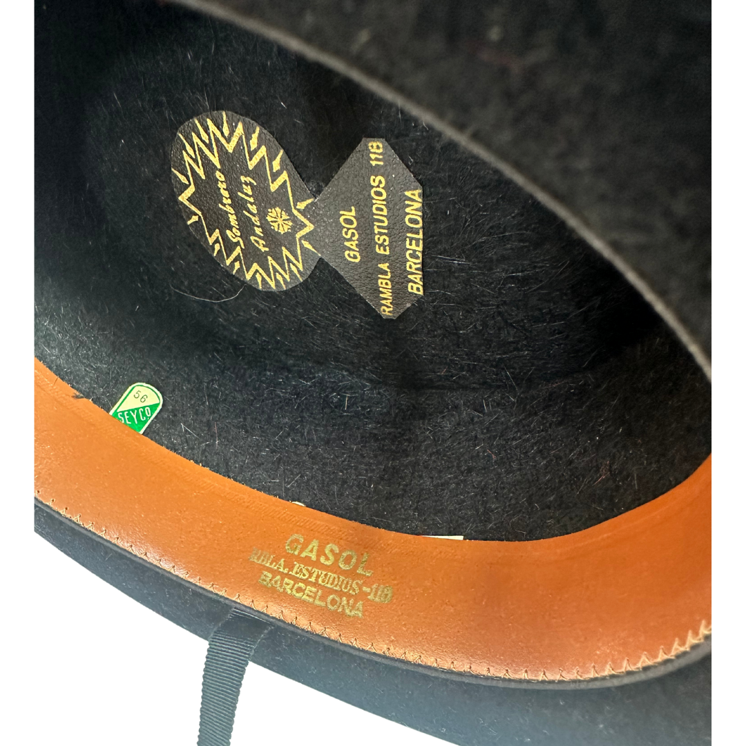 Black traditional Spanish equestrian hat - M