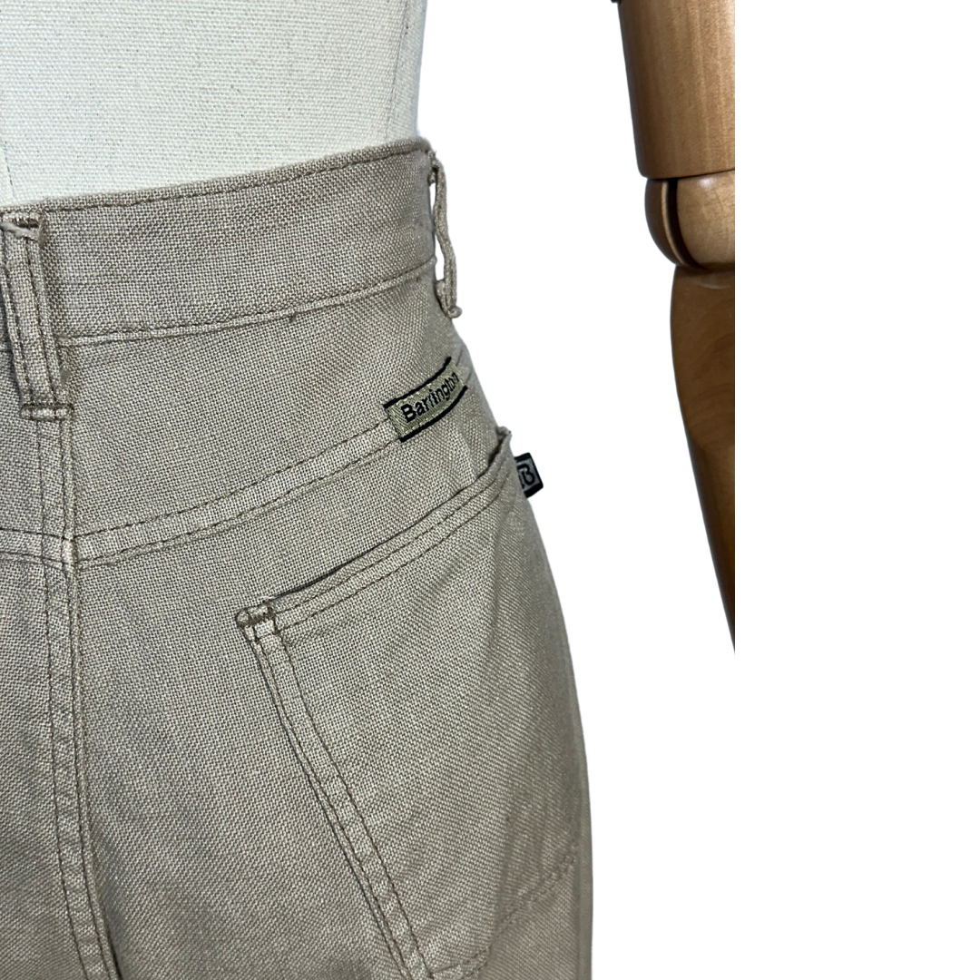Beige vintage high waist pants - M