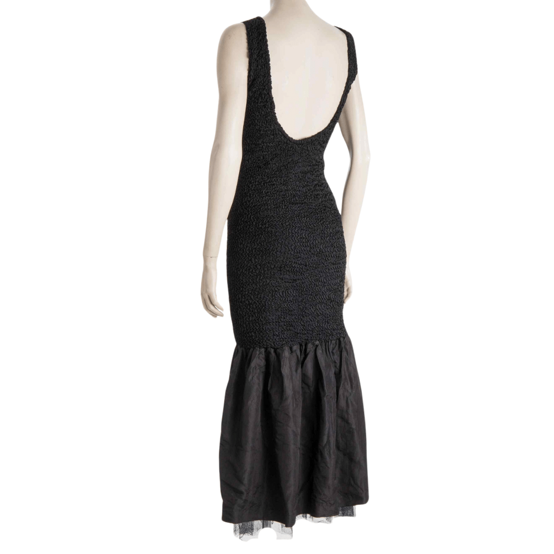 Textured mermaid style bodycon maxi dress - S/M