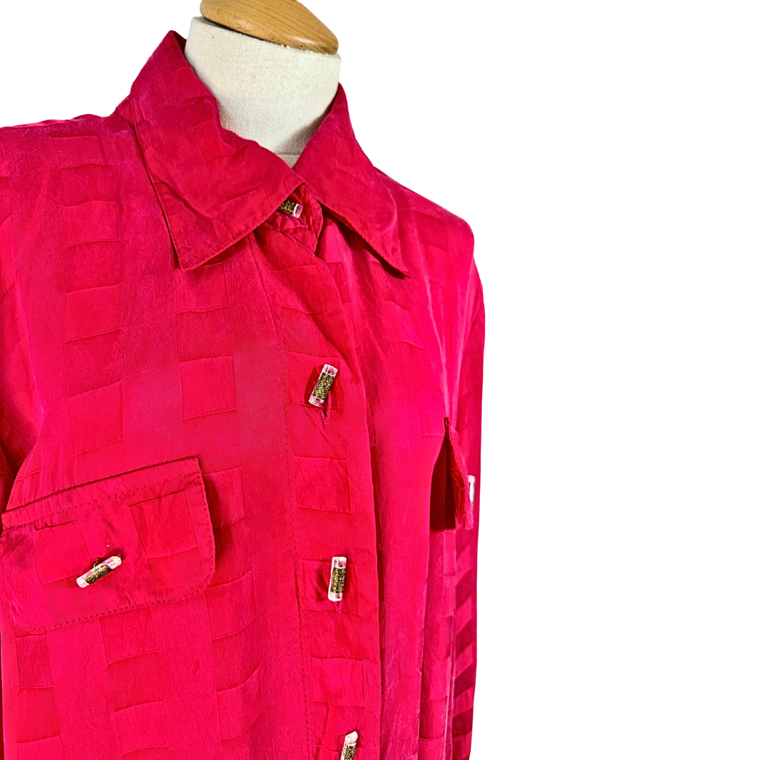 Fuchsia vintage shirt - XL