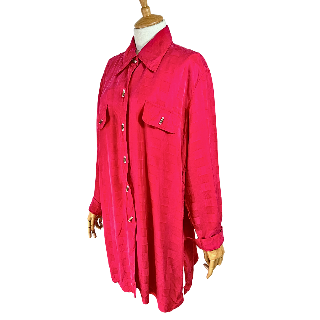 Fuchsia vintage shirt - XL
