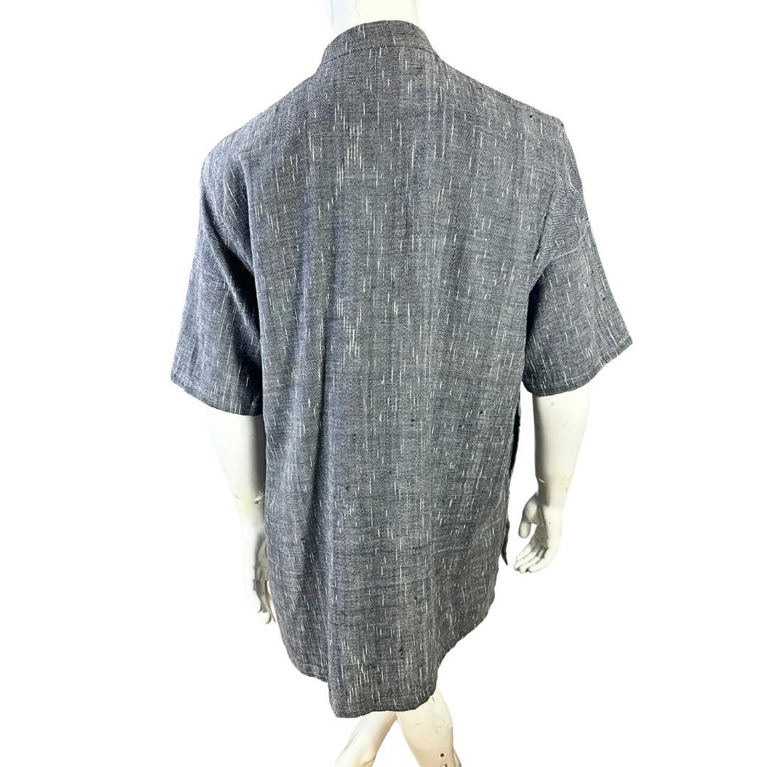 Grey Mandarin collar shirt - M