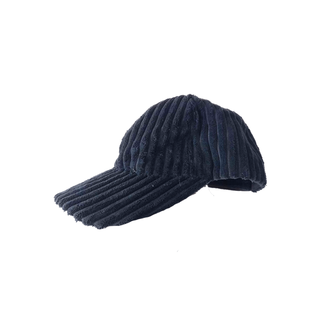 Corduroy cap with velcro strap - free size