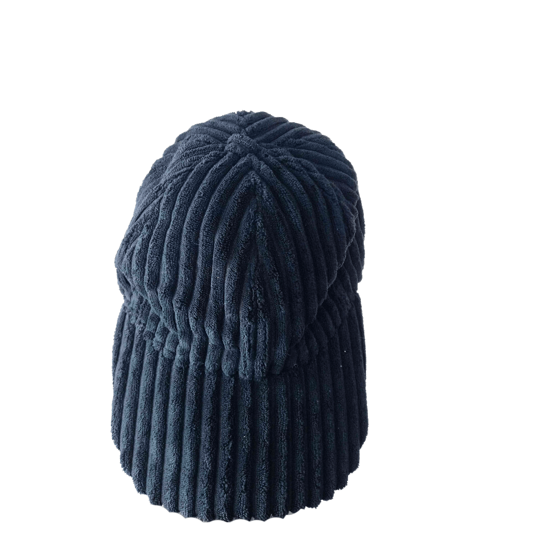 Corduroy cap with velcro strap - free size