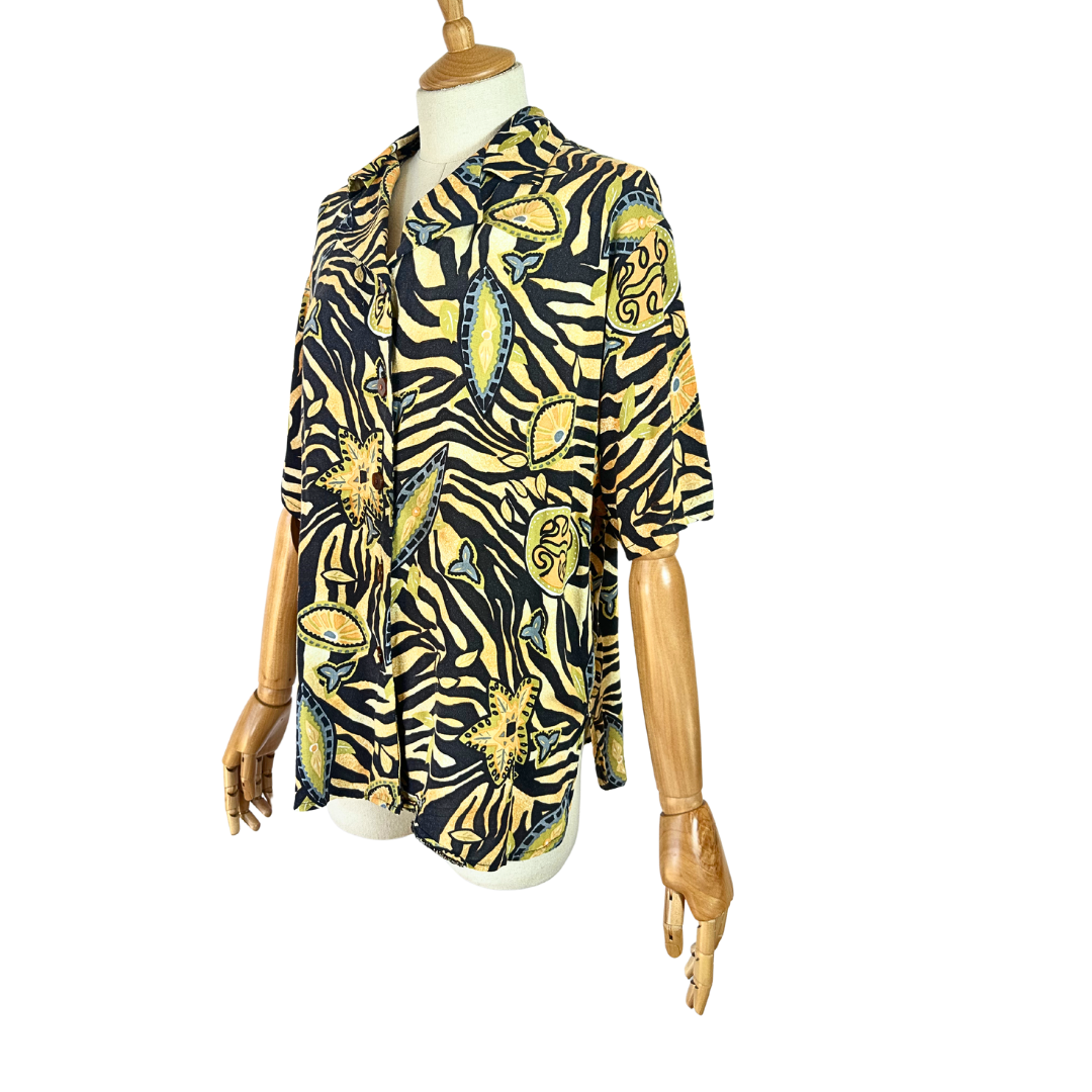 Vintage tiger print shirt - S