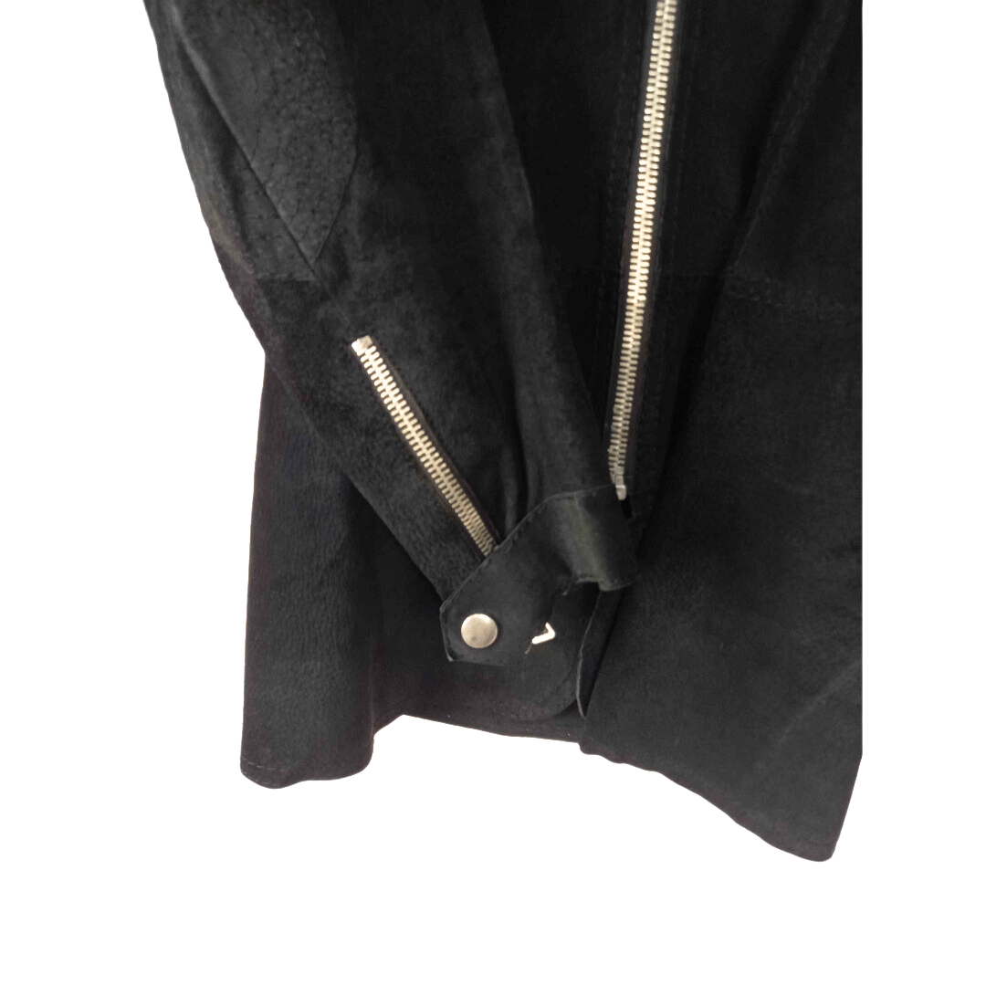 Zipped-up suede jacket - S