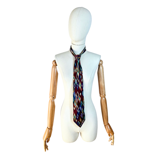YSL geometric silk necktie