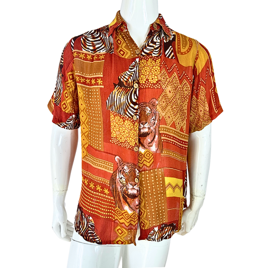 Tiger print shirt - M