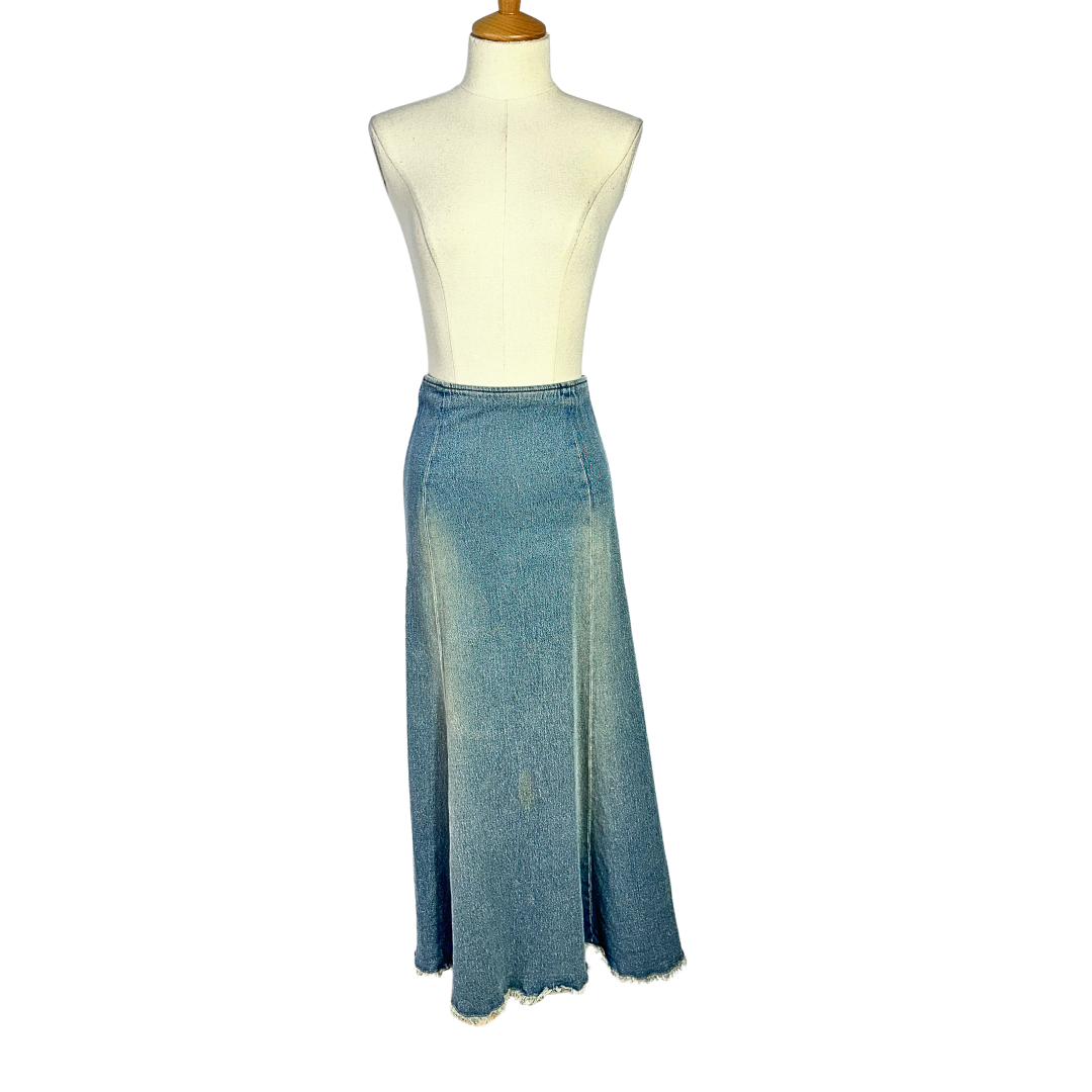Blue Y2K denim maxi skirt - S