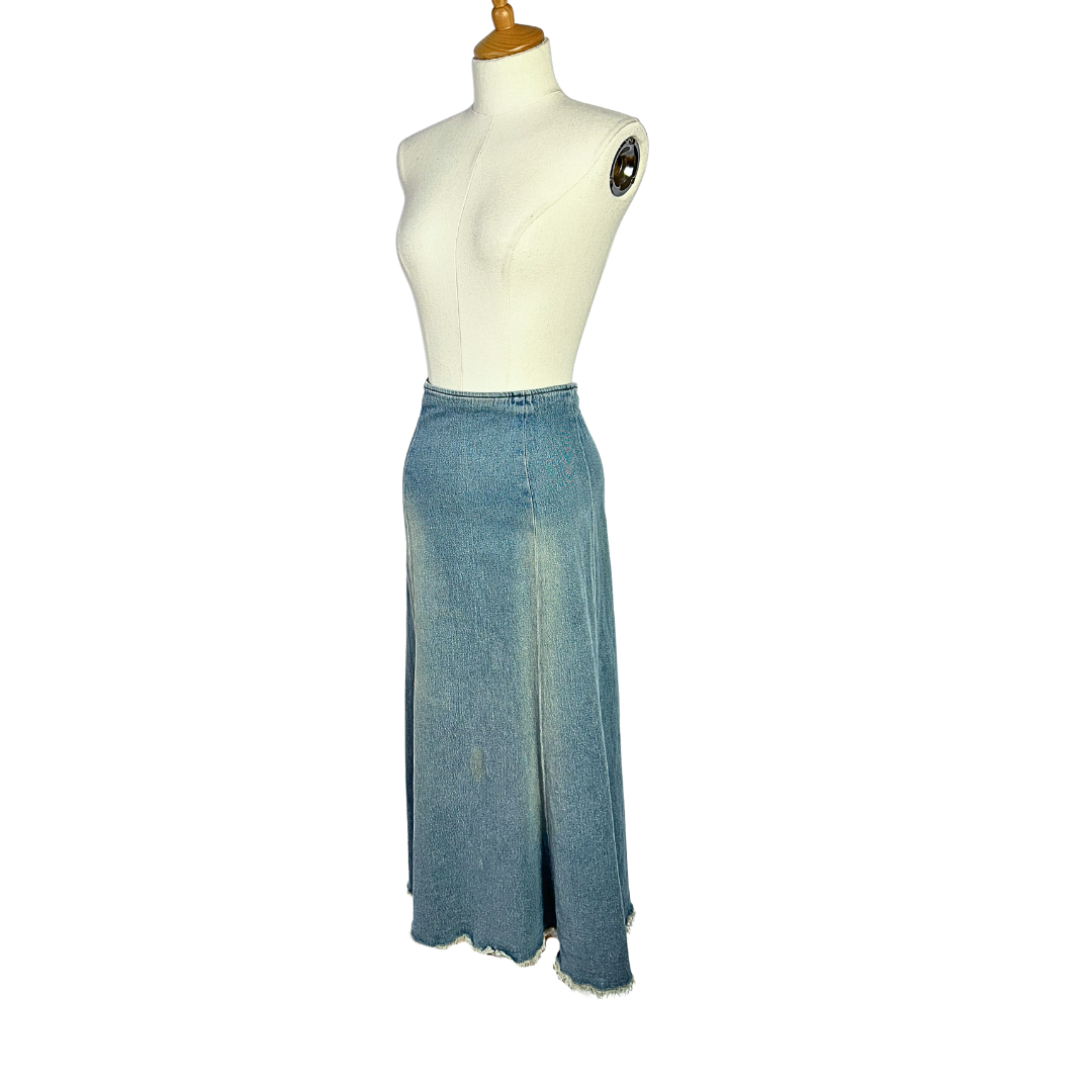 Blue Y2K denim maxi skirt - S