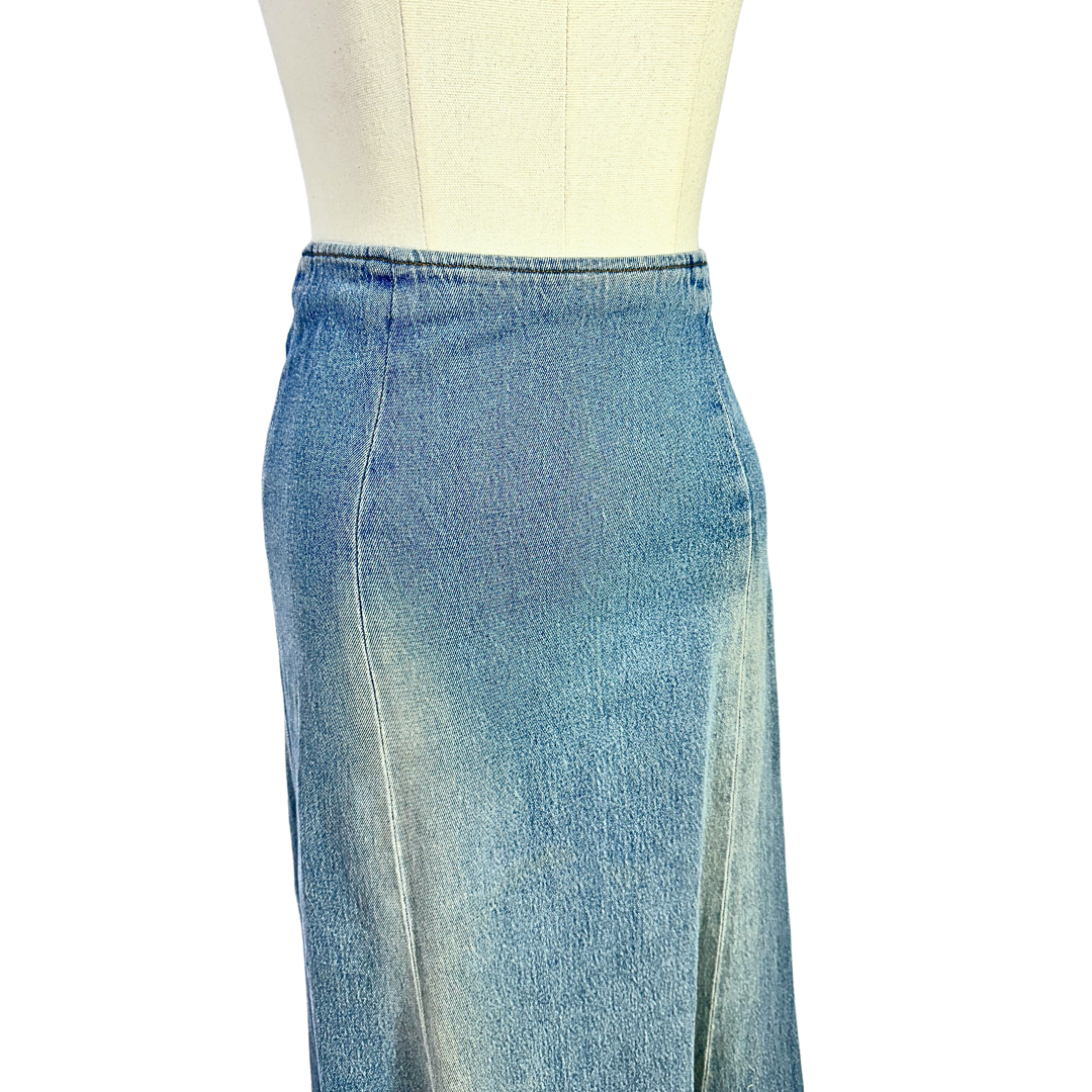 Blue Y2K denim maxi skirt - S