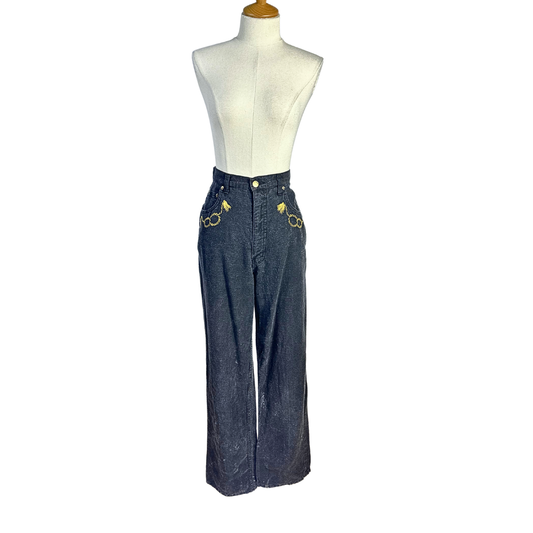 Charcoal high-waist pants - M