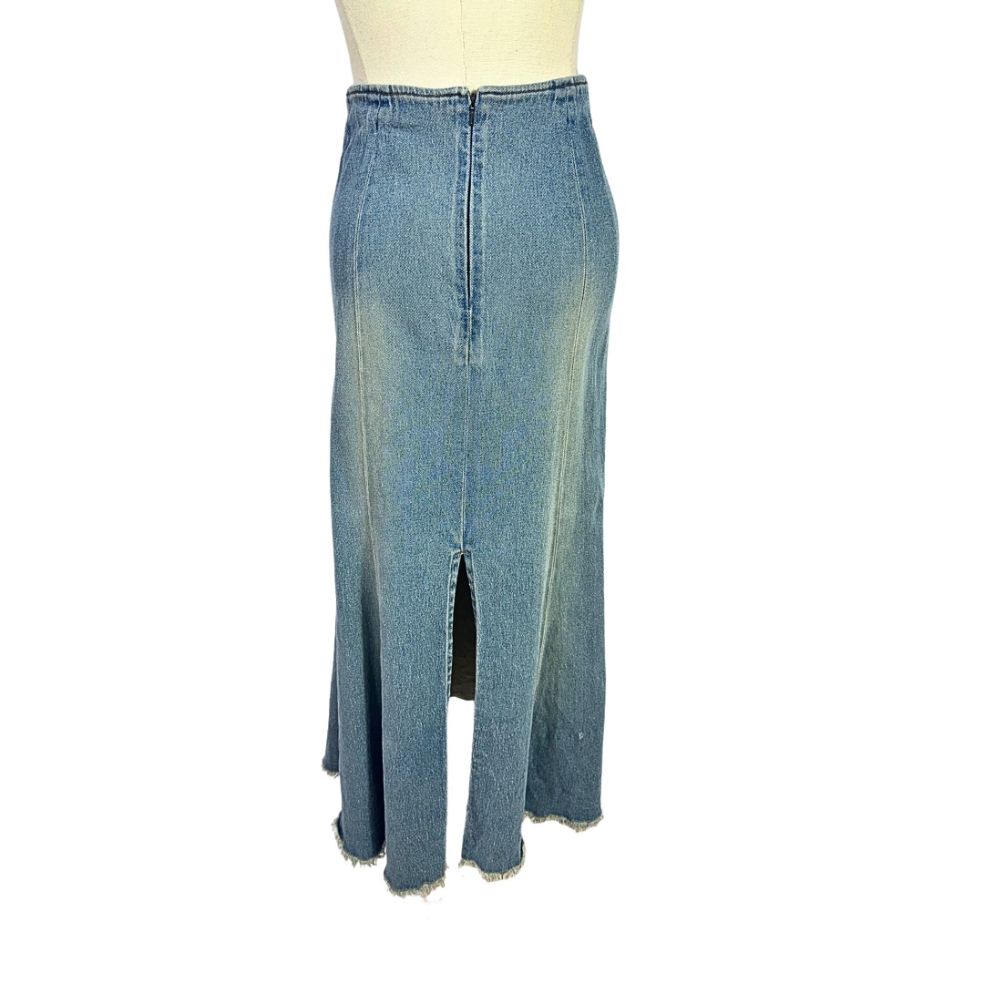Blue Y2K denim maxi skirt - S