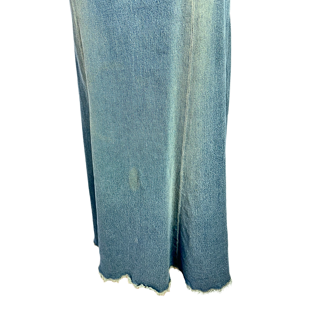 Blue Y2K denim maxi skirt - S