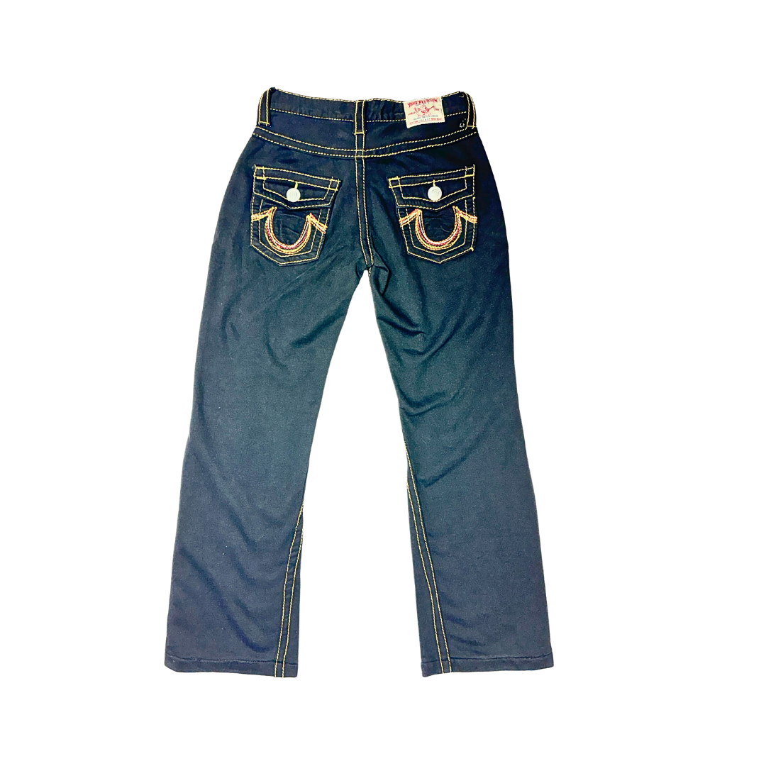 Black Y2K True Religion low rise bootleg pants - XS