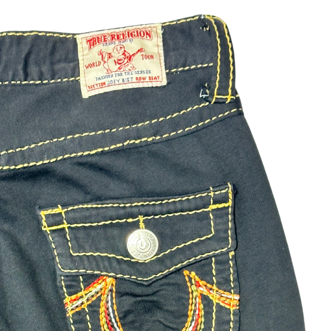 Black Y2K True Religion low rise bootleg pants - XS