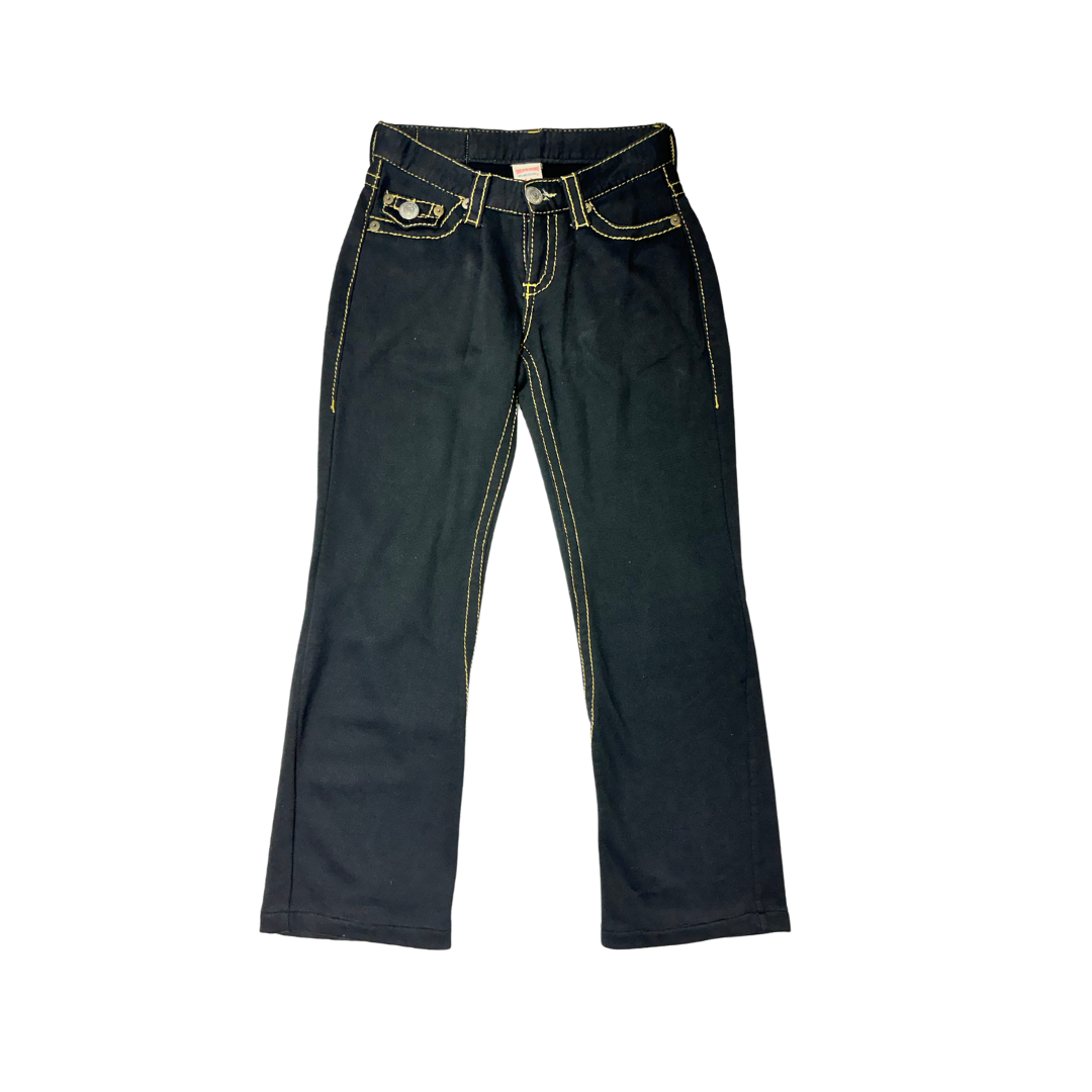 Black Y2K True Religion low rise bootleg pants - XS