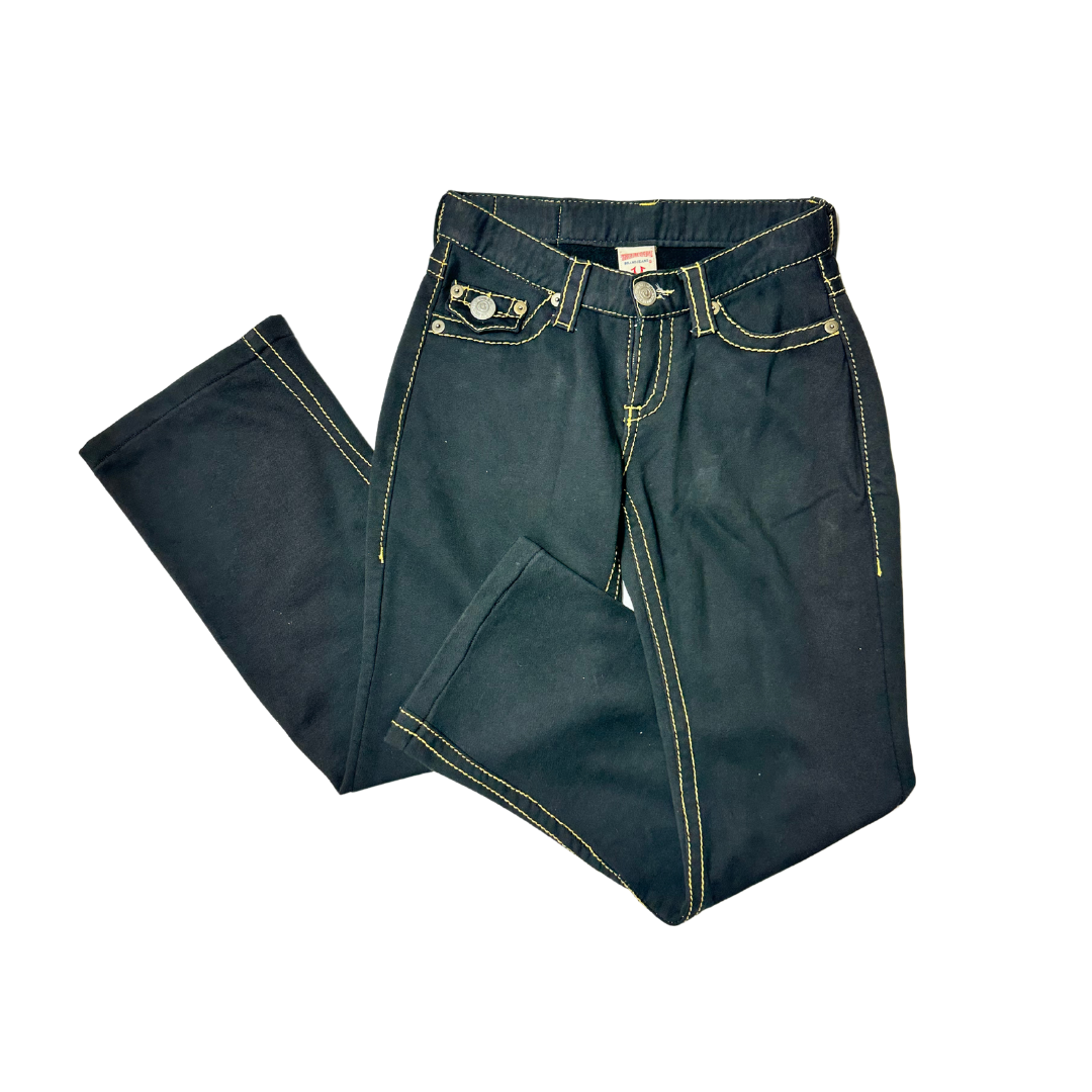 Black Y2K True Religion low rise bootleg pants - XS