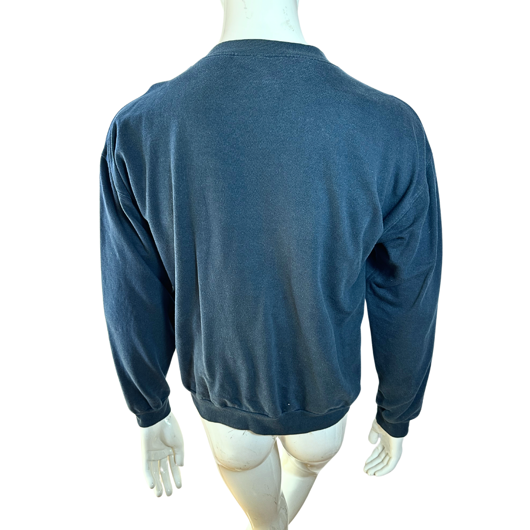 90s embroidered sweatshirt - M