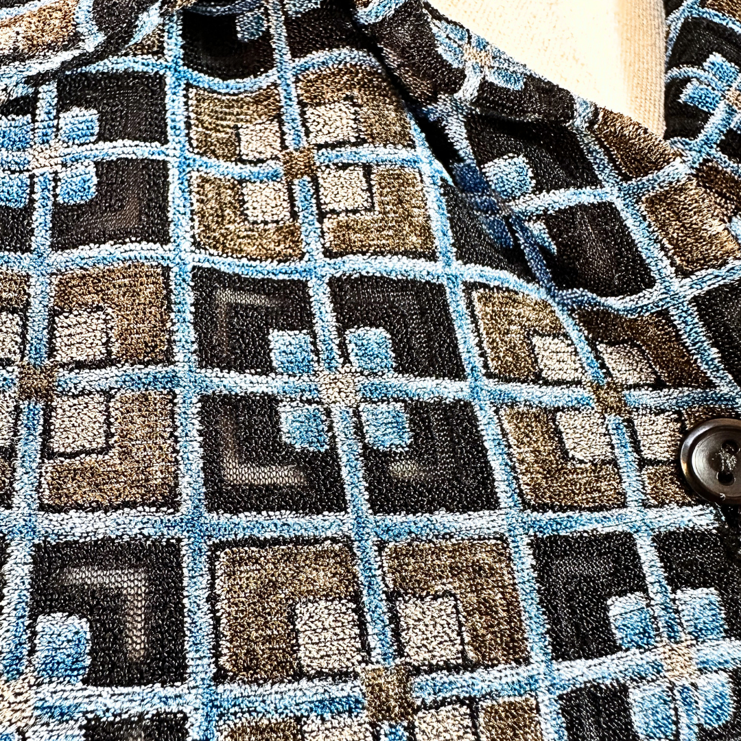 Vintage geometric print shirt - M