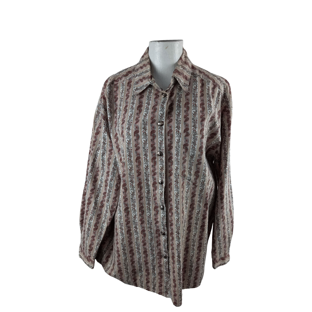 Paisley printed longsleeve shirt - L