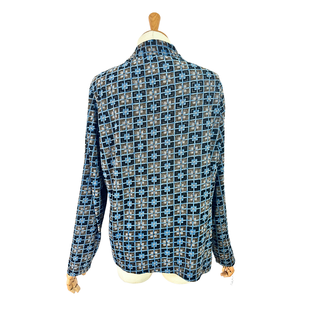 Vintage geometric print shirt - M