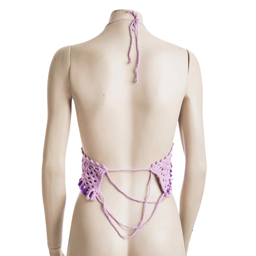 Crochet festival bralet top - S/M