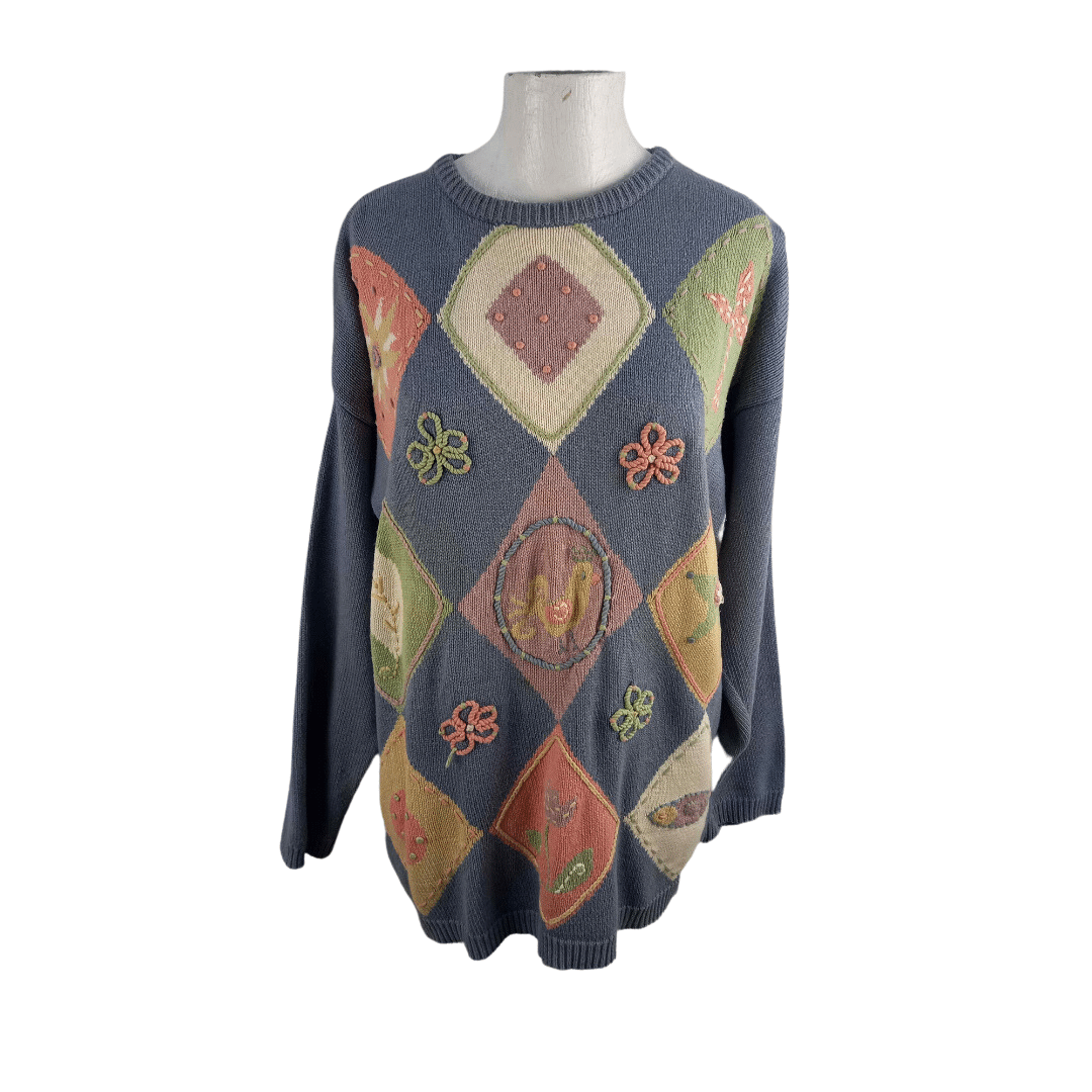 Pastel knitted jersey - M