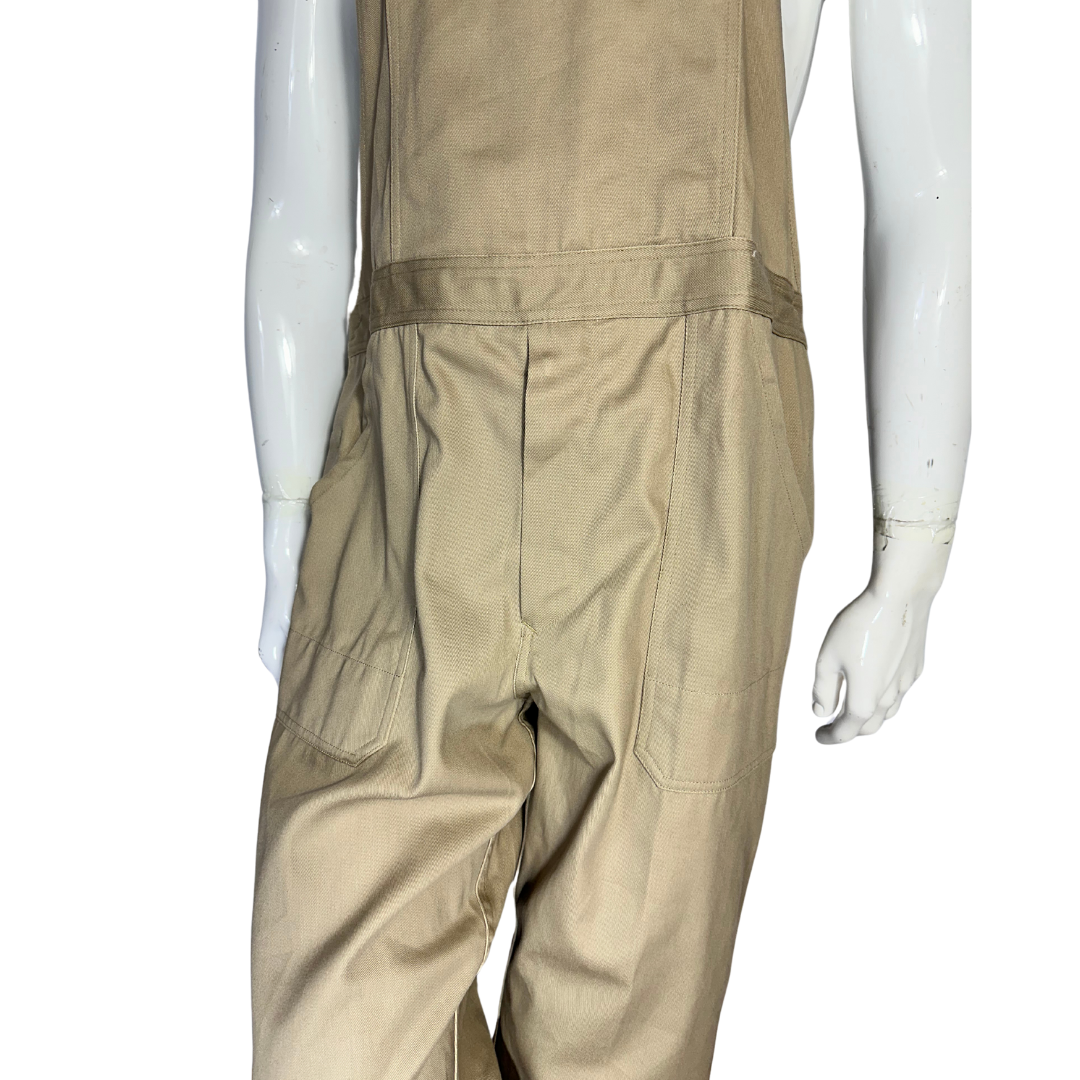 Vintage khaki utility workwear dungaree - XL