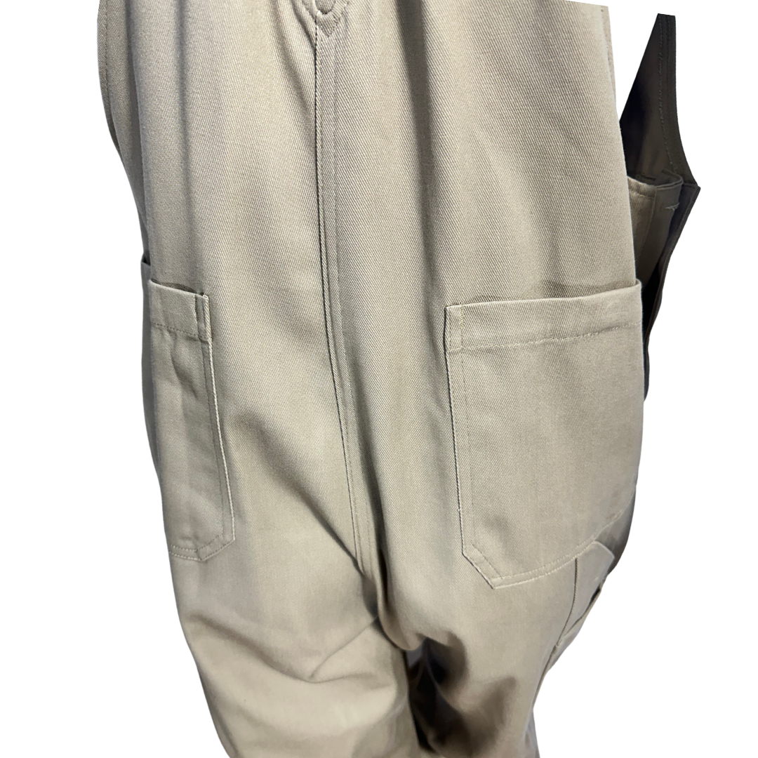 Vintage khaki utility workwear dungaree - XL