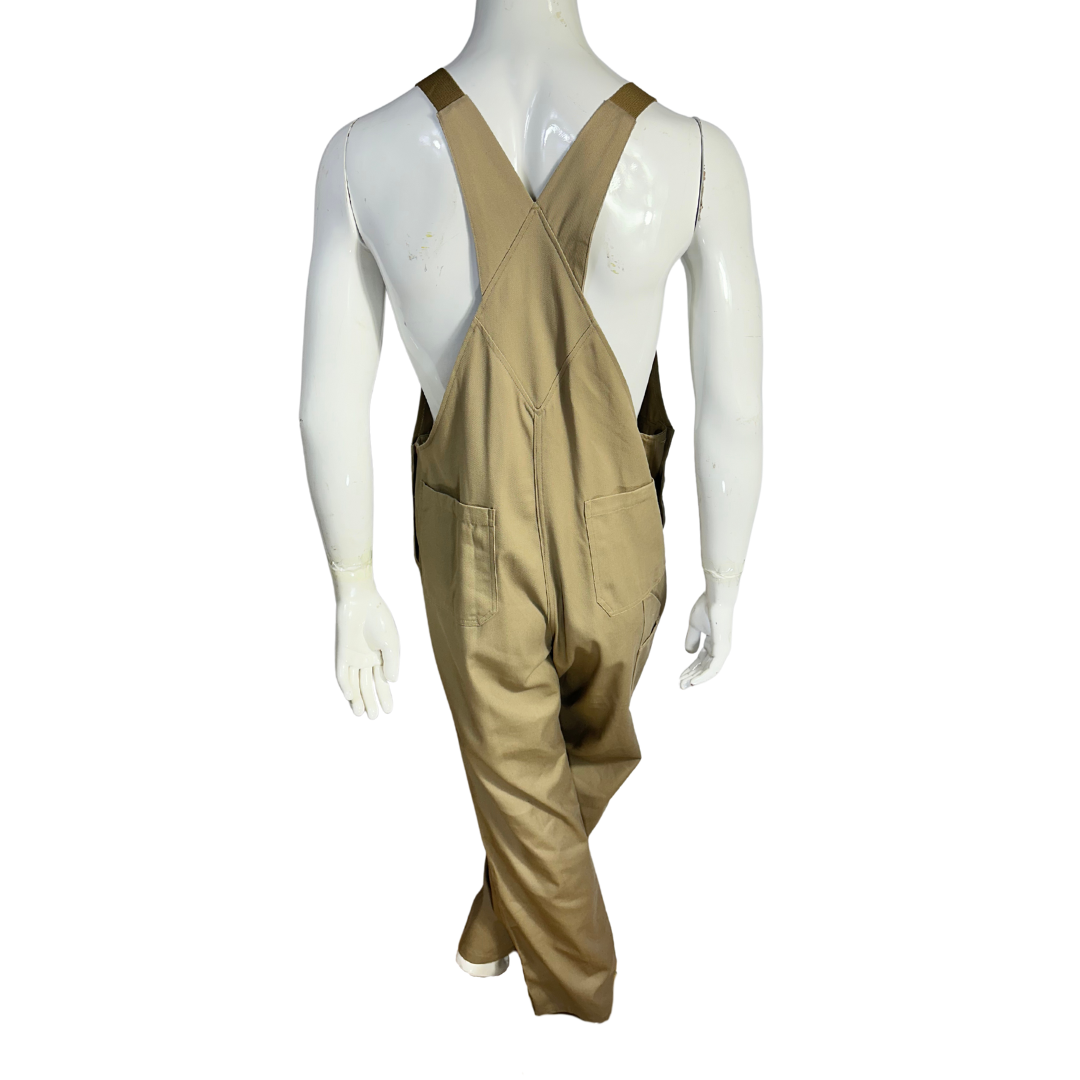 Vintage khaki utility workwear dungaree - XL