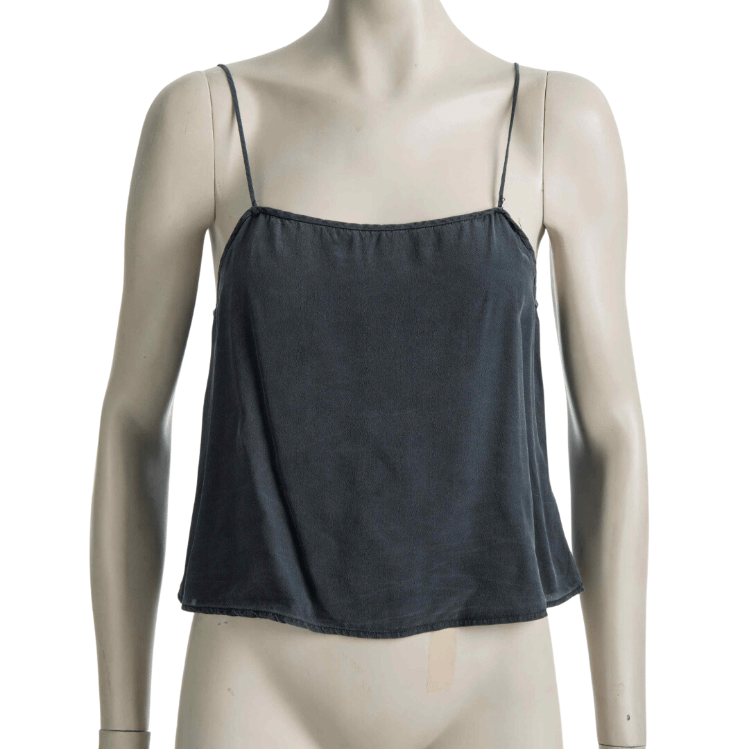 Diane von Furstenberg silk spaghetti strap crop top - S