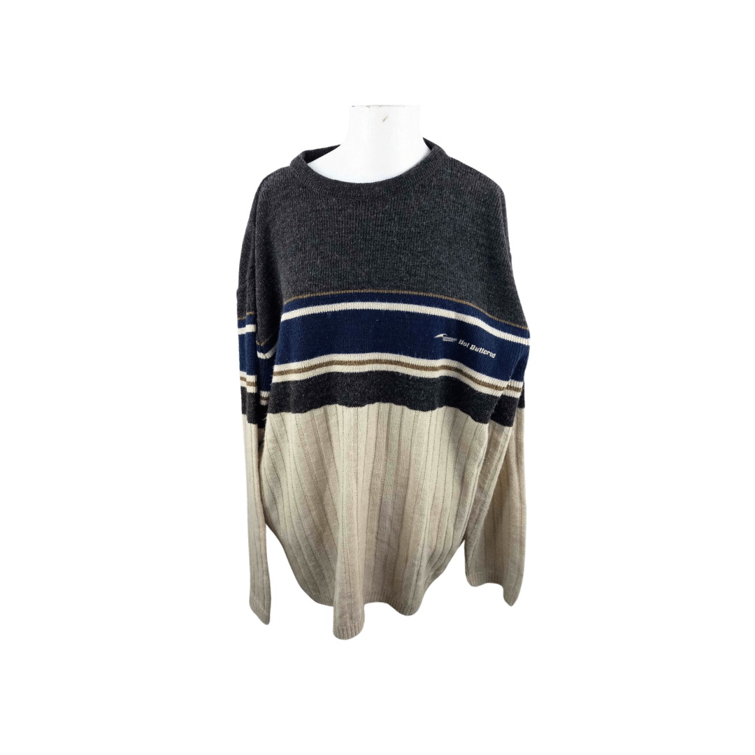 Stripe longsleeve knitted jersey - L