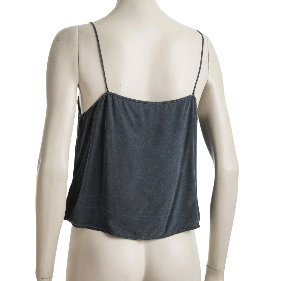 Diane von Furstenberg silk spaghetti strap crop top - S