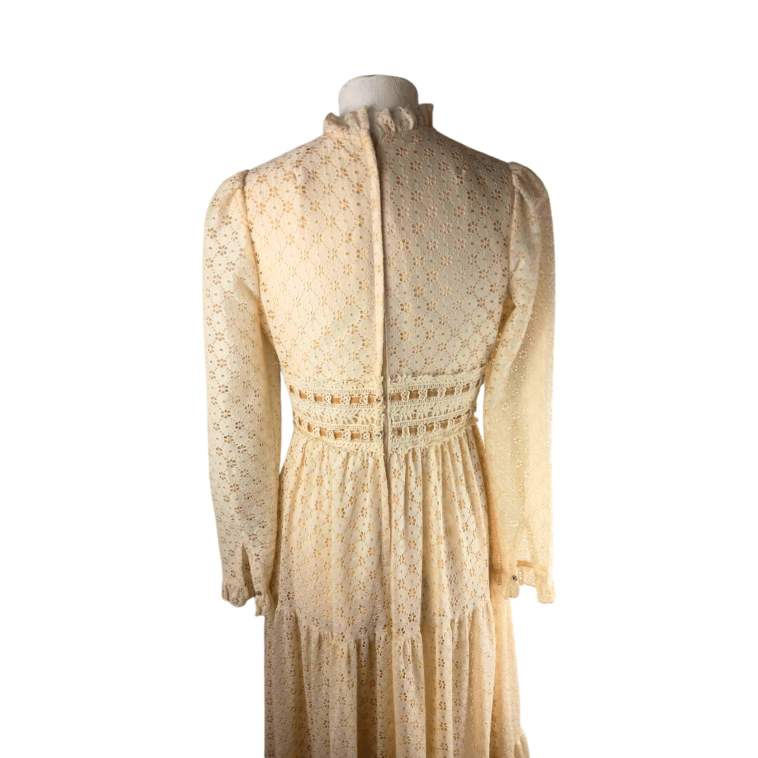 70s vintage empire waist dress - S