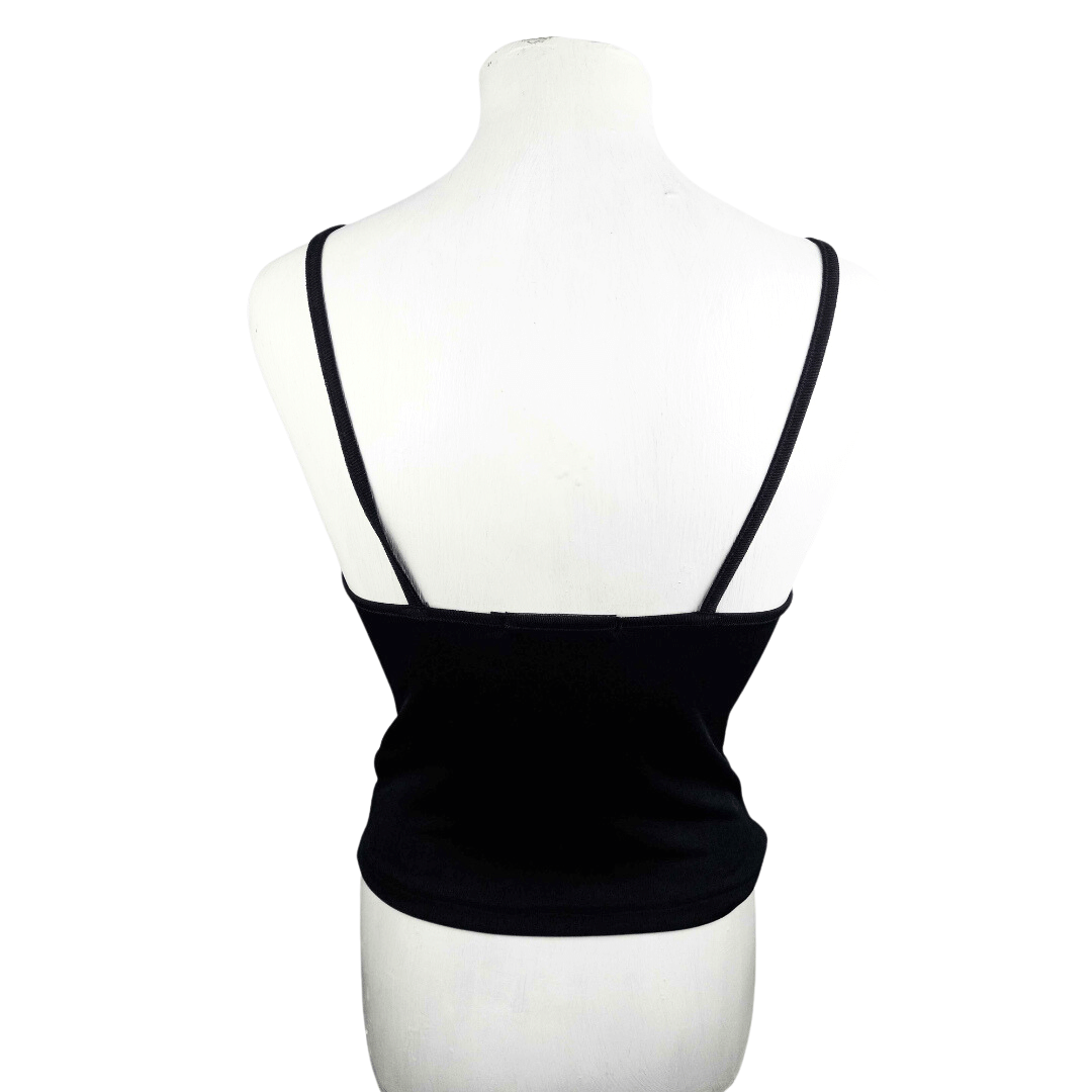 Peacock feather graphic print spaghetti strap top - S/M