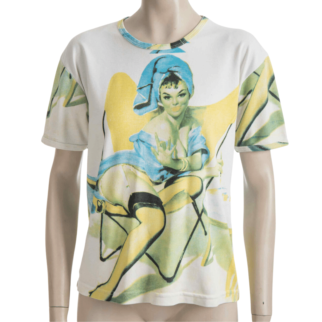 Hollywood pin-up graphic print t-shirt - L