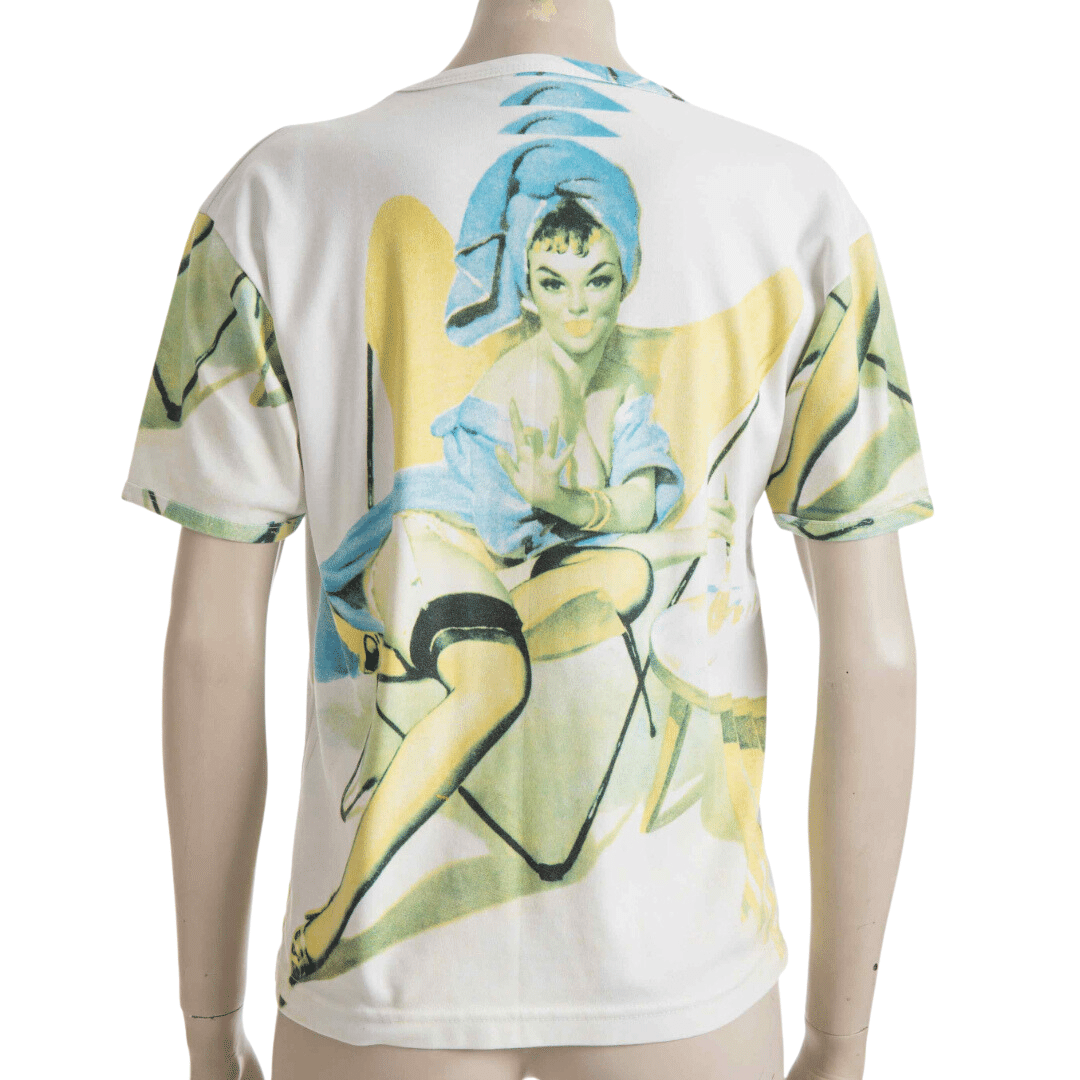 Hollywood pin-up graphic print t-shirt - L