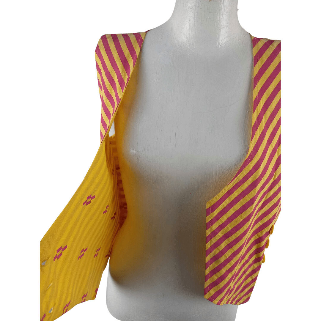 2-piece printed waistcoat and pants set - XS/S