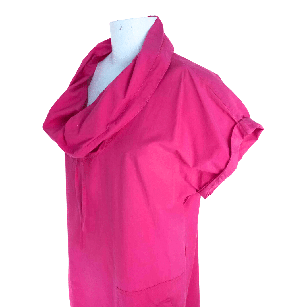 Drawstring cowl neck Max Mara dress - L