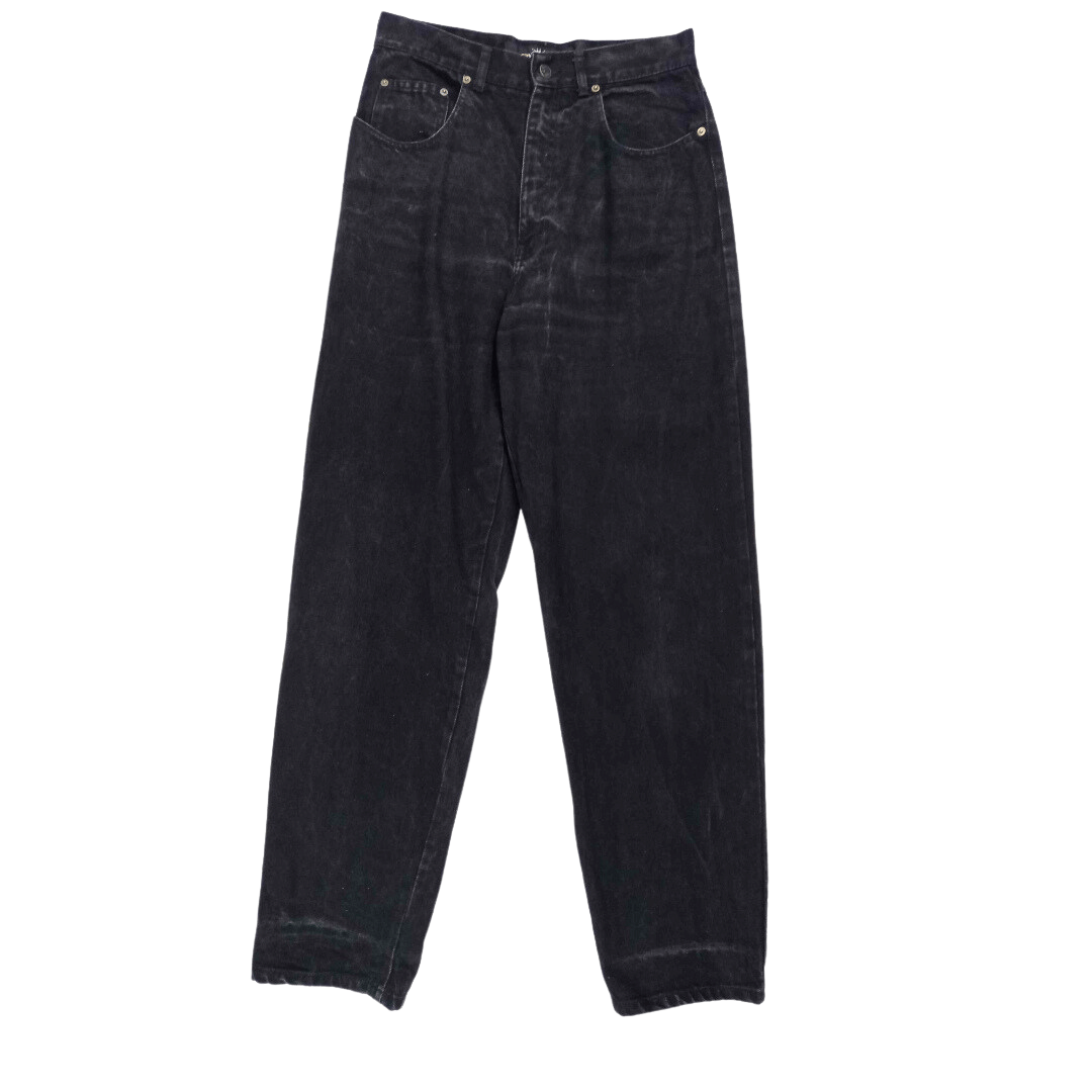 Black thick denim mom jeans - M