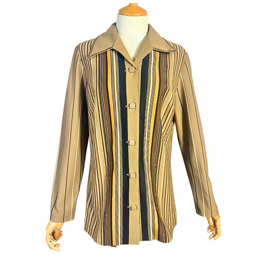 70s vintage striped shirt - M