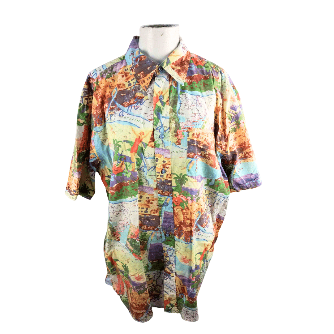 Tommy Hilfiger city print multi-coloured shirt - L