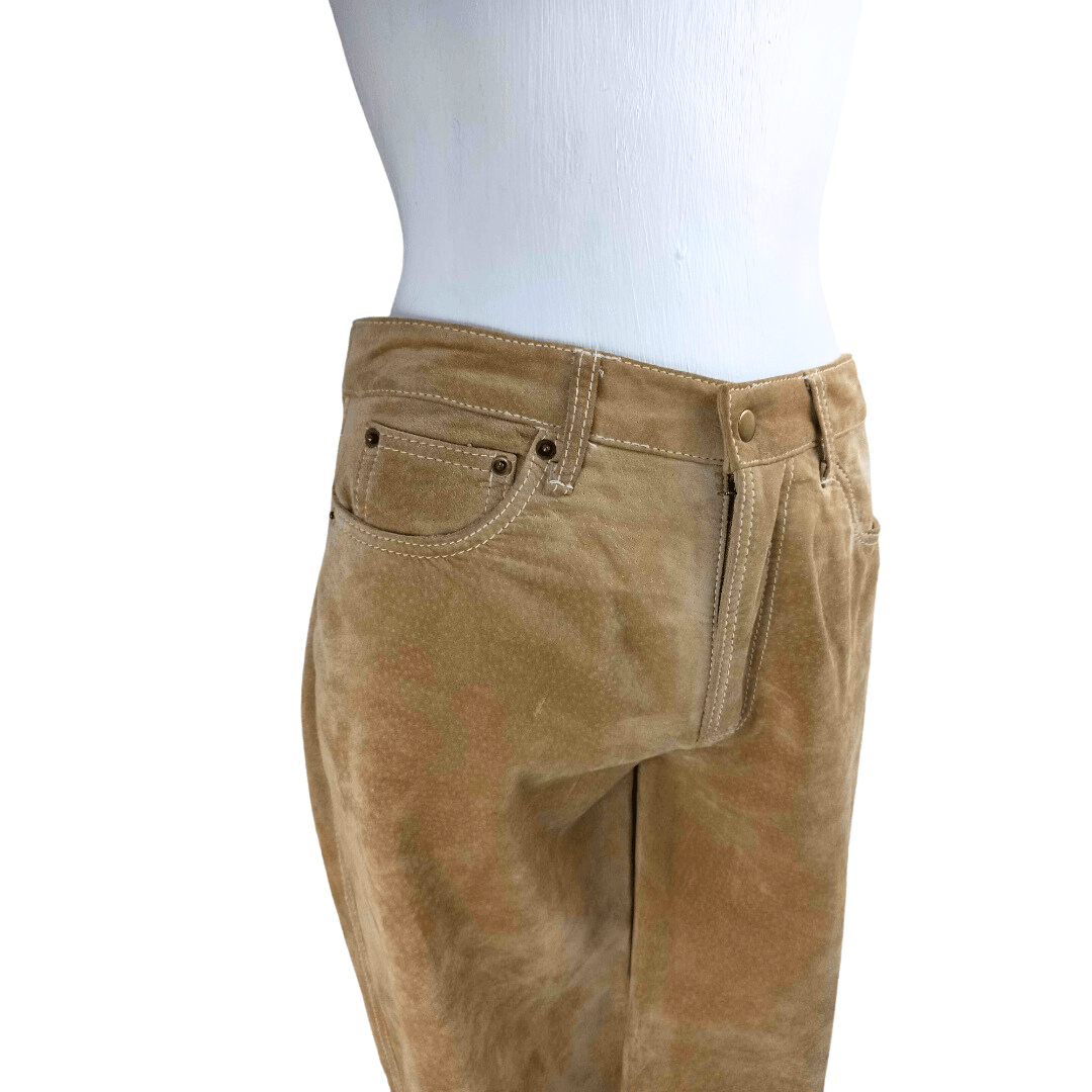 Light brown leather pants - M