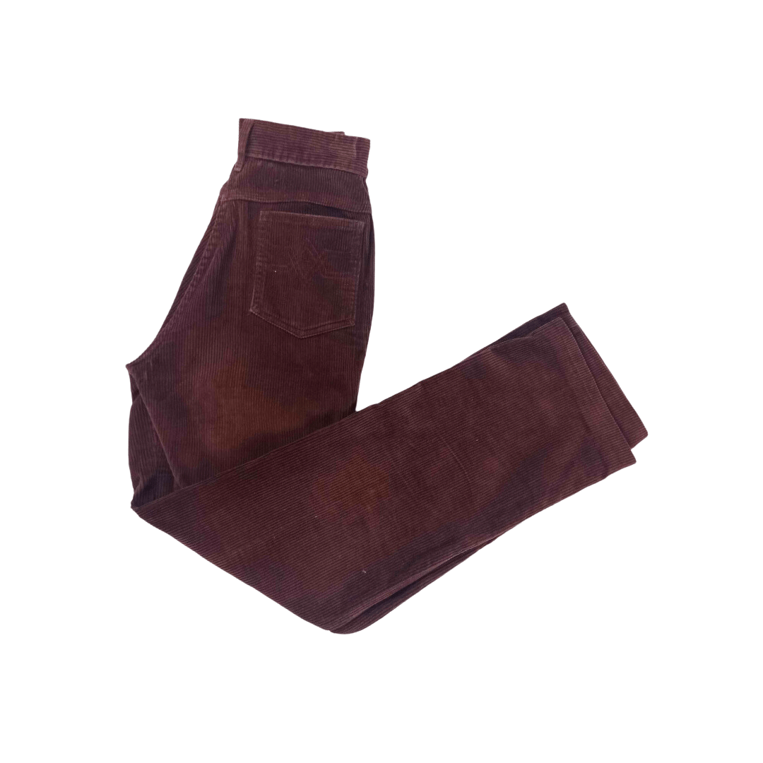 High-waisted corduroy pants - XS