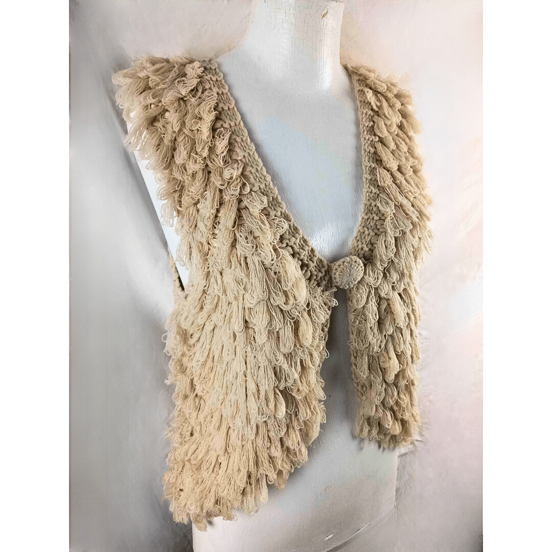 Shaggy wool waistcoat - S